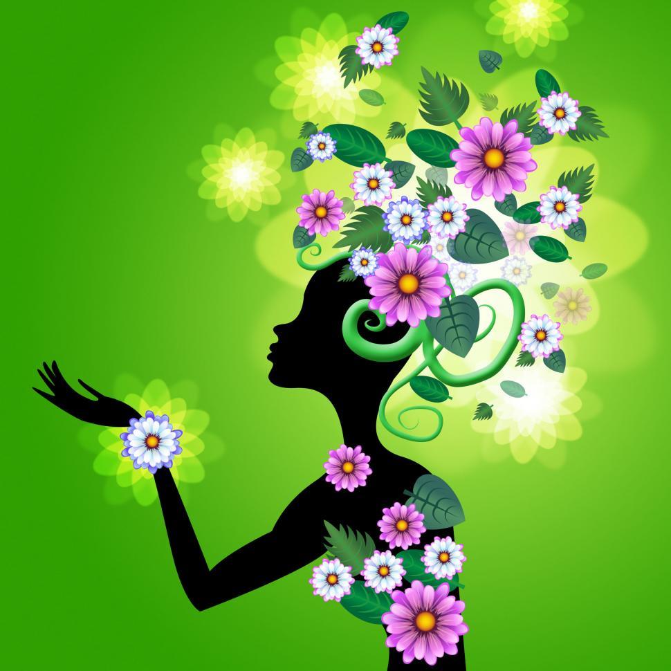 Free Image of Hair Flowers Shows Adult Bouquet And Petals 