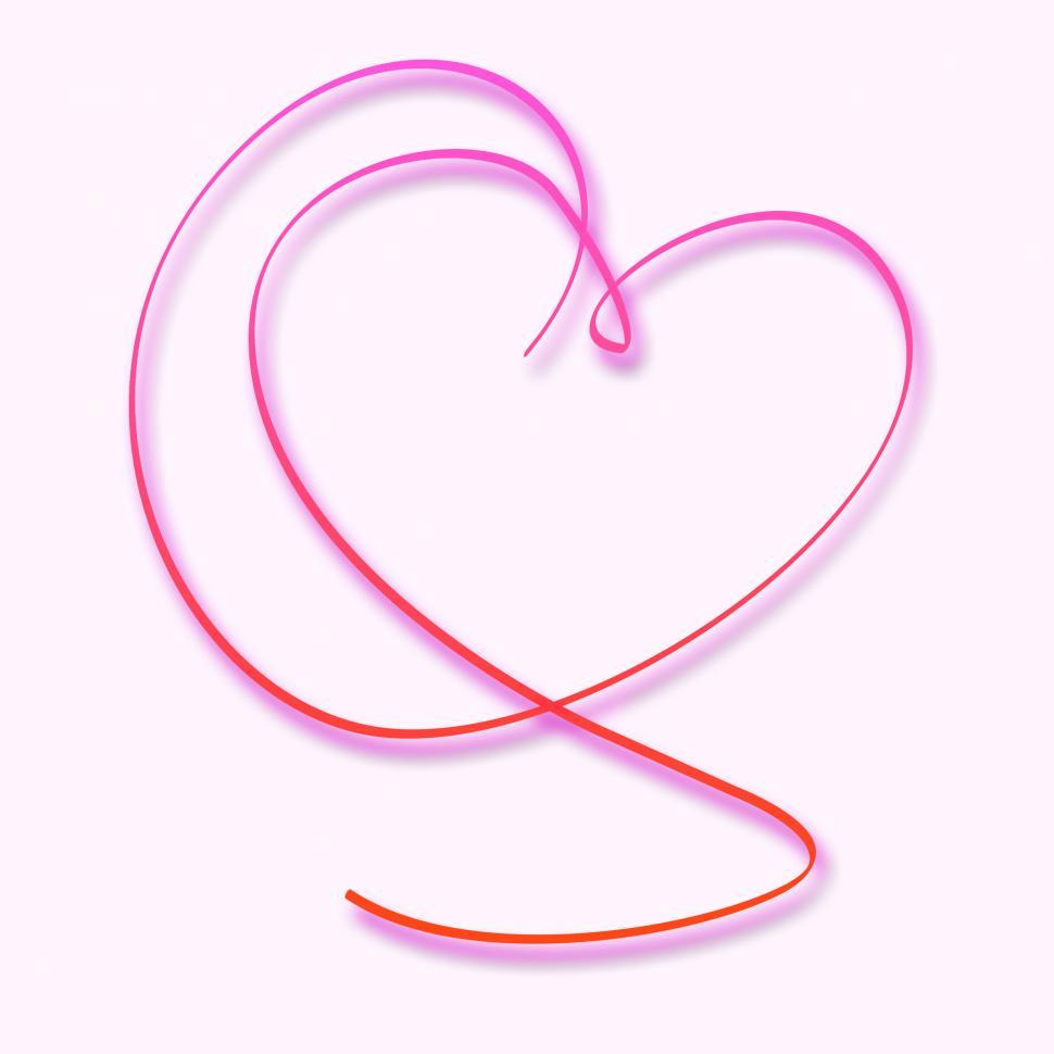 Free Image of Heart Copyspace Means Valentines Day And Blank 