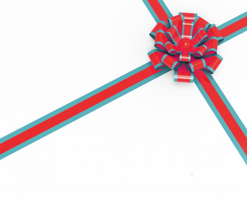Free Image of Bow Gift Represents Blank Space And Box 