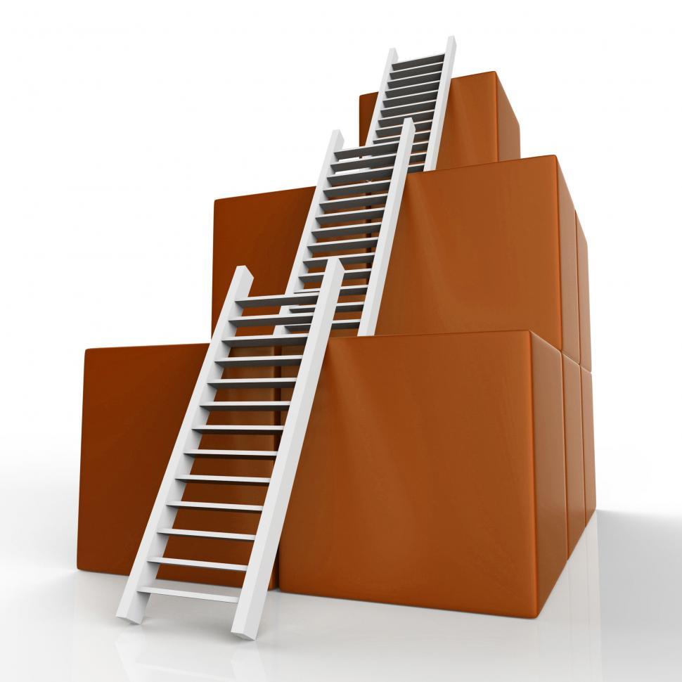 Free Image of Success Ladders Shows Succeed Victor And Increase 
