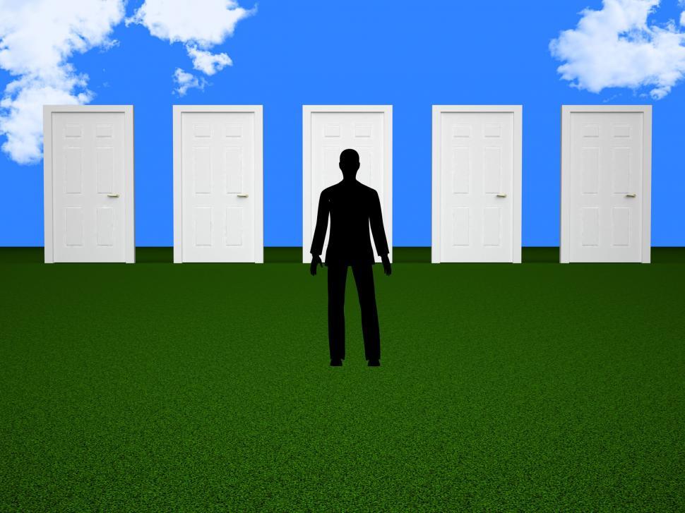 Free Image of Choice Doors Indicates Direction Option And Decide 