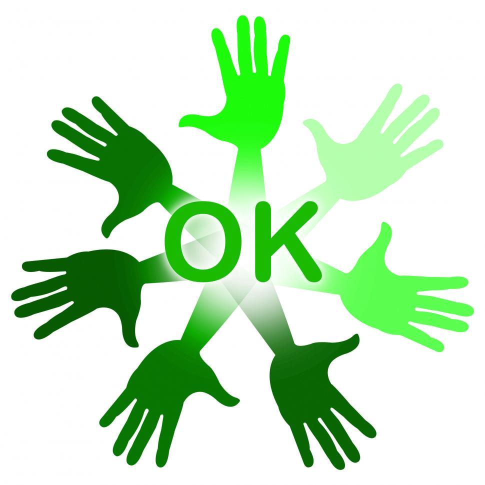 Free Image of Hands Ok Means All Right And O.K. 