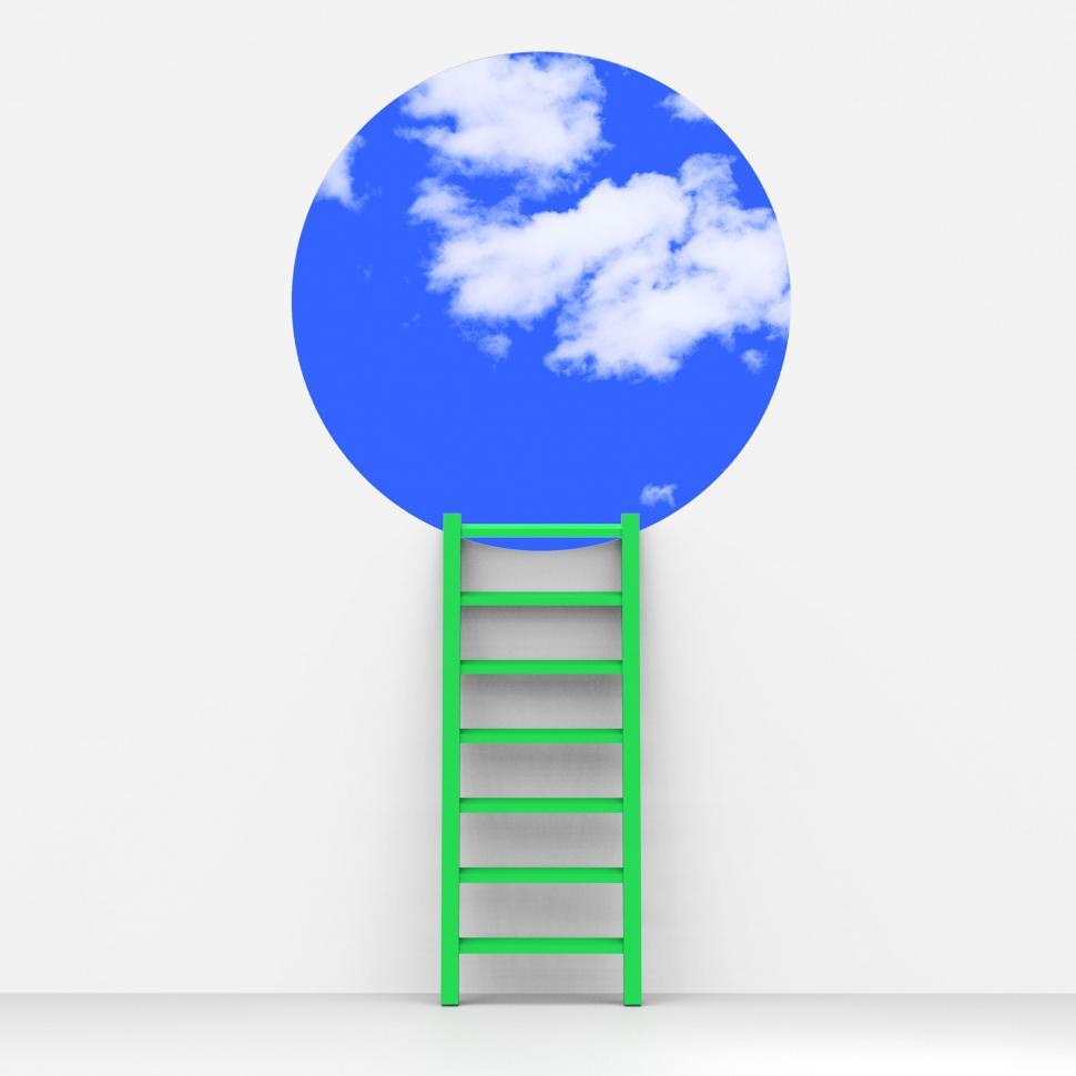 Free Image of Future Ladder Shows Objectives Prediction And Upward 