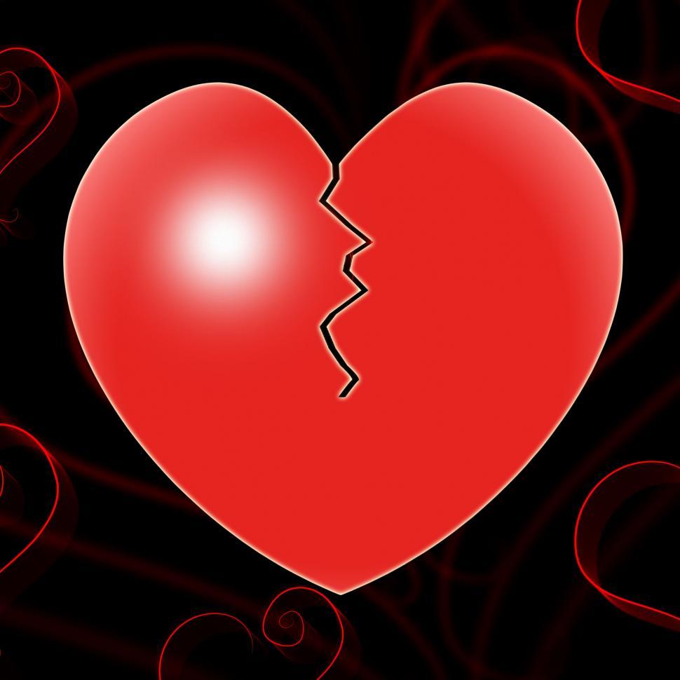 Free Image of Broken Heart Represents Valentines Day And Affection 
