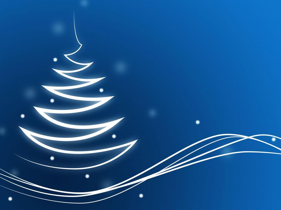 Free Image of Xmas Tree Represents Merry Christmas And Copy 