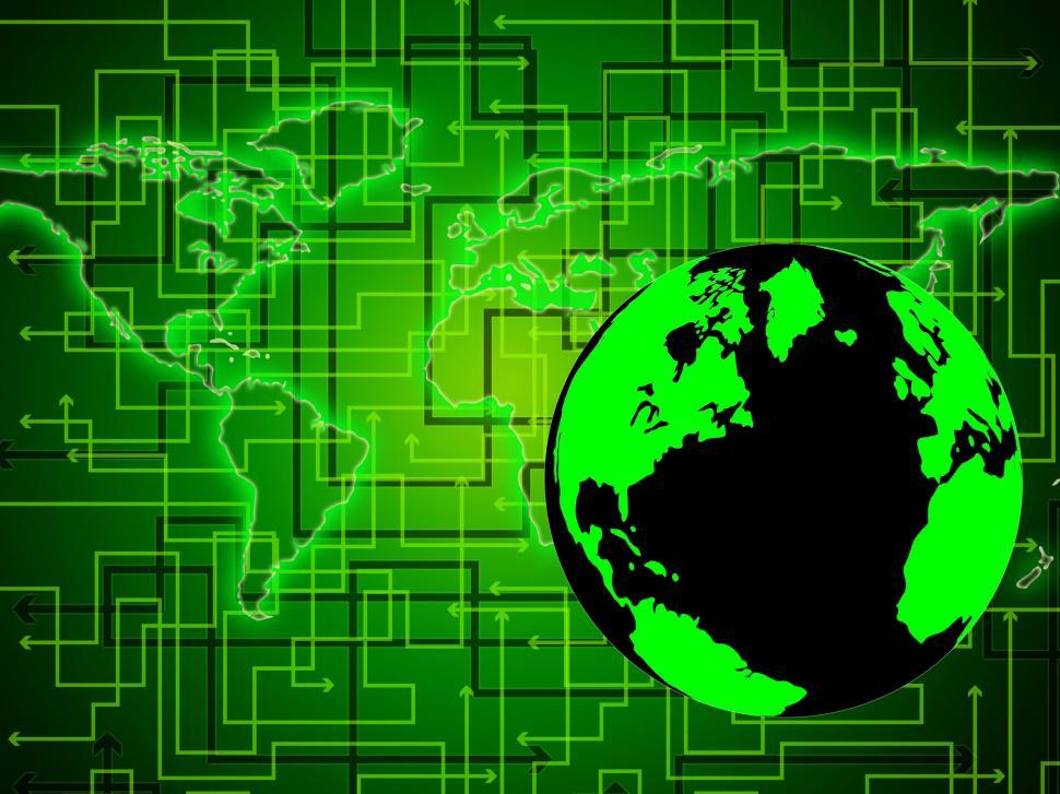 Free Image of World Computer Represents Network Server And Communication 