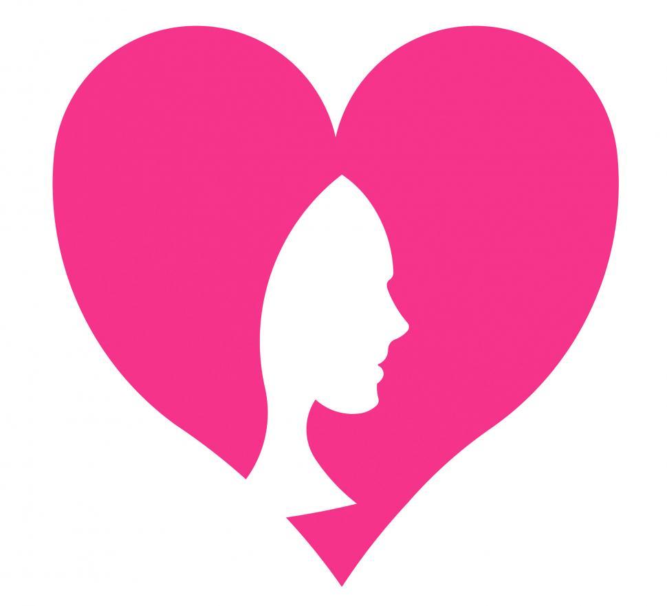 Free Image of Woman Heart Shows Valentine Day And Hearts 