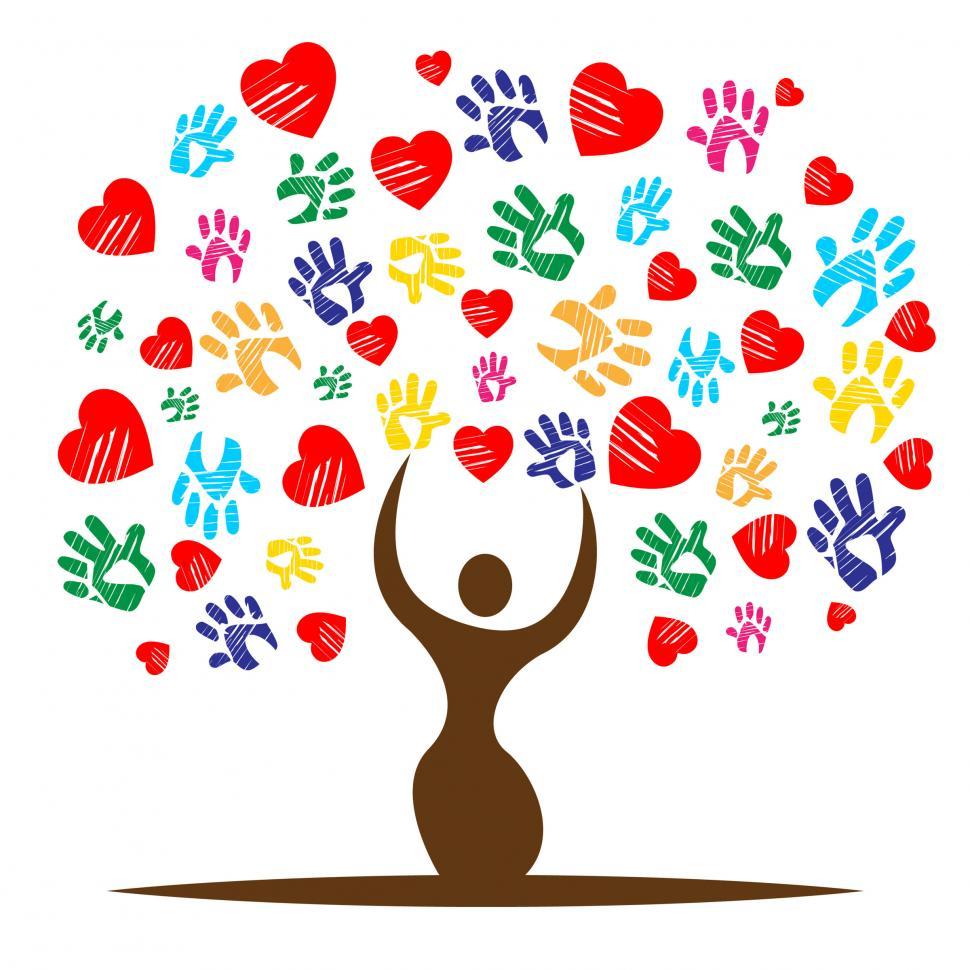 Free Image of Heart Colourful Means Valentine Day And Childhood 