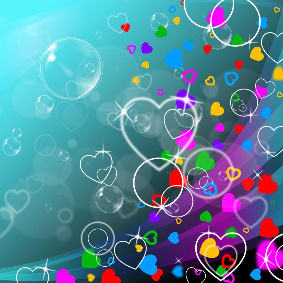 Free Image of Heart Background Means Valentines Day And Abstract 
