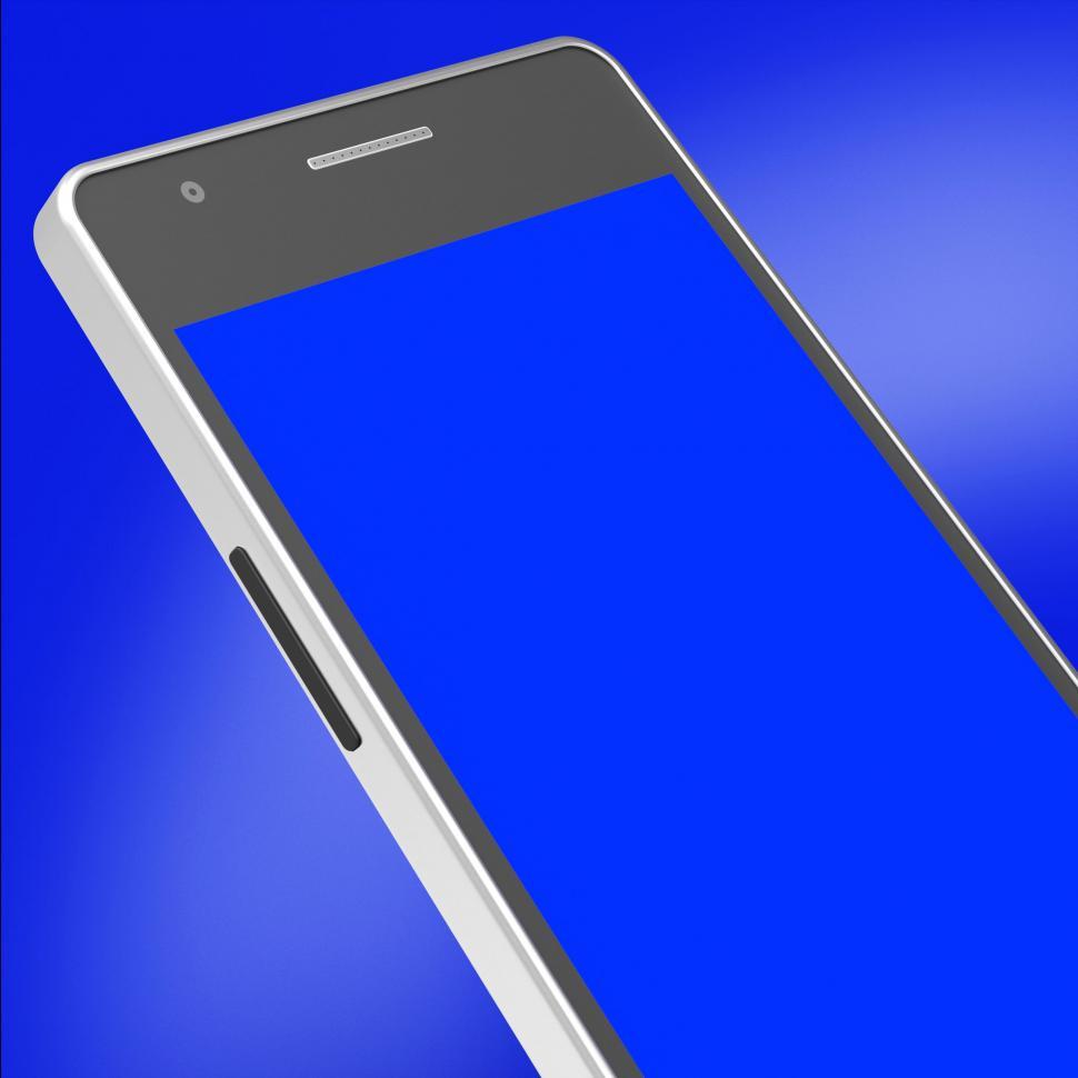 Free Image of Copyspace Smartphone Shows Mobile Telephone And Online 
