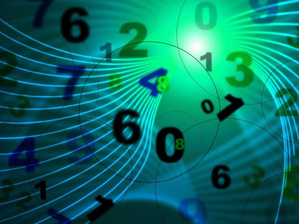 Free Image of Digital Numbers Shows Hi Tech And College 