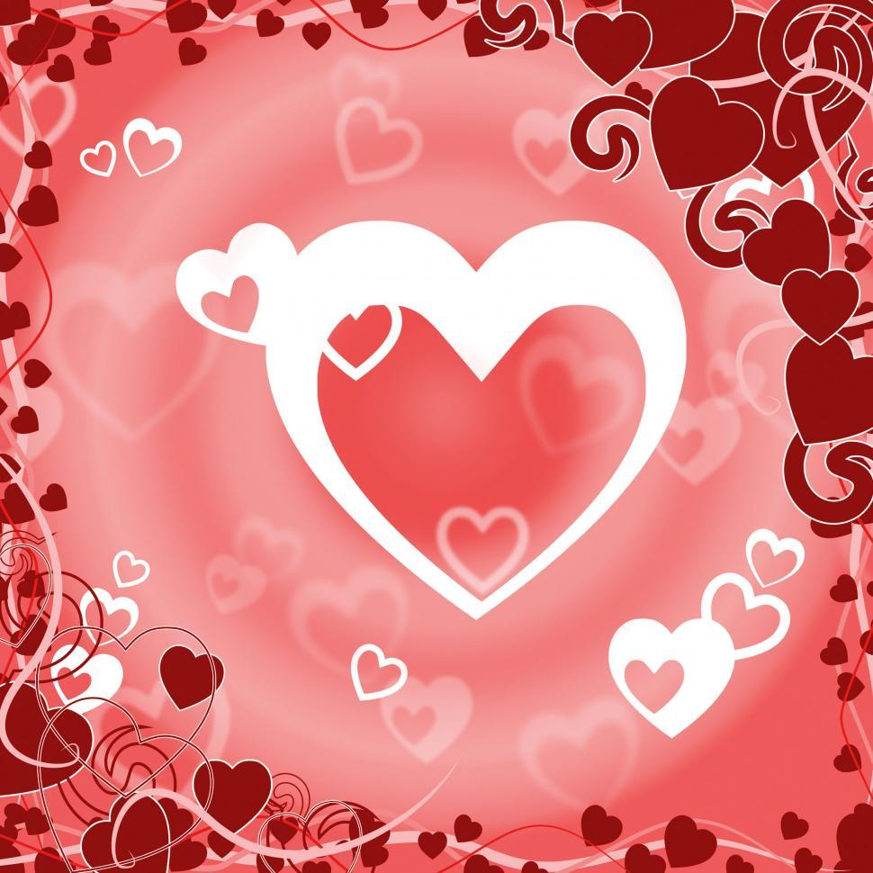 Free Image of Background Heart Shows Valentines Day And Abstract 