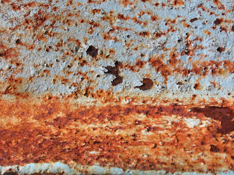 Free Image of Weather Blue Paint and Rust 