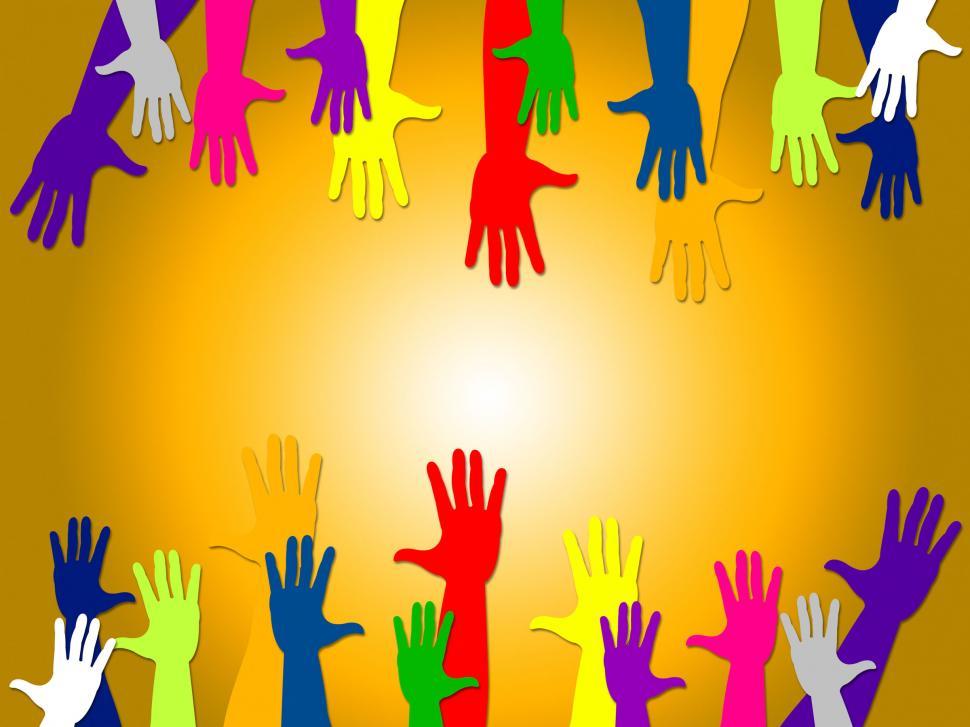 Free Image of Reaching Out Shows Hands Together And Buddies 