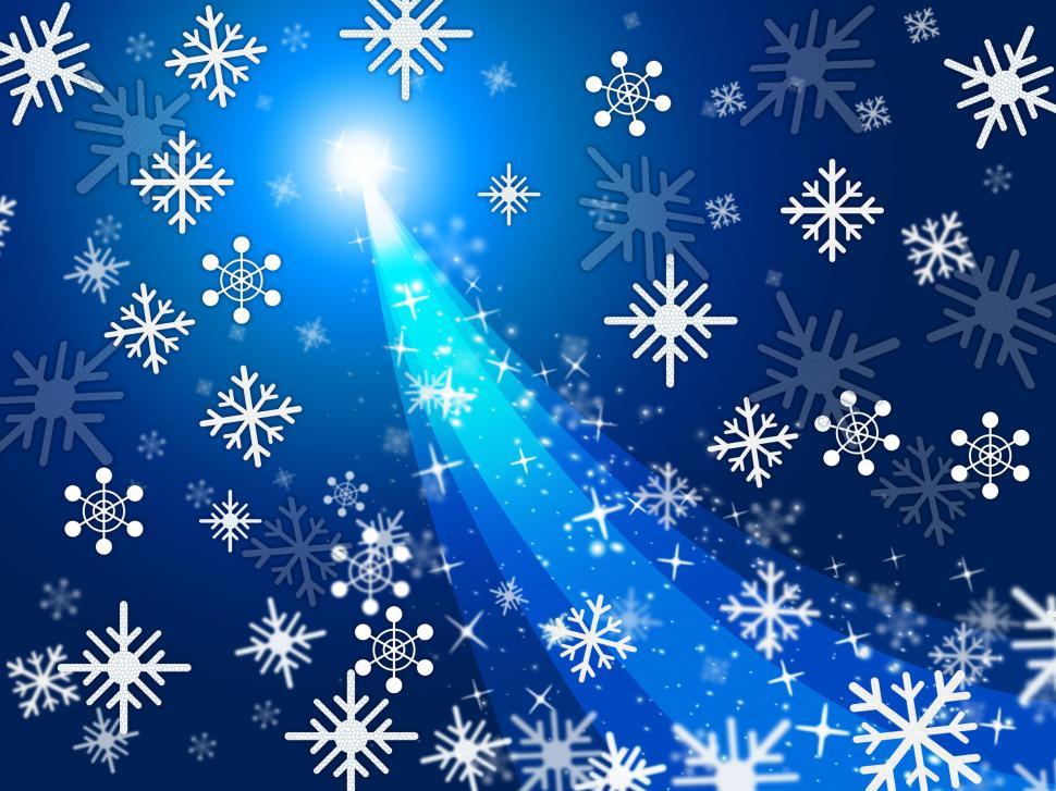 Free Image of Xmas Blue Represents Ice Crystal And Celebrate 