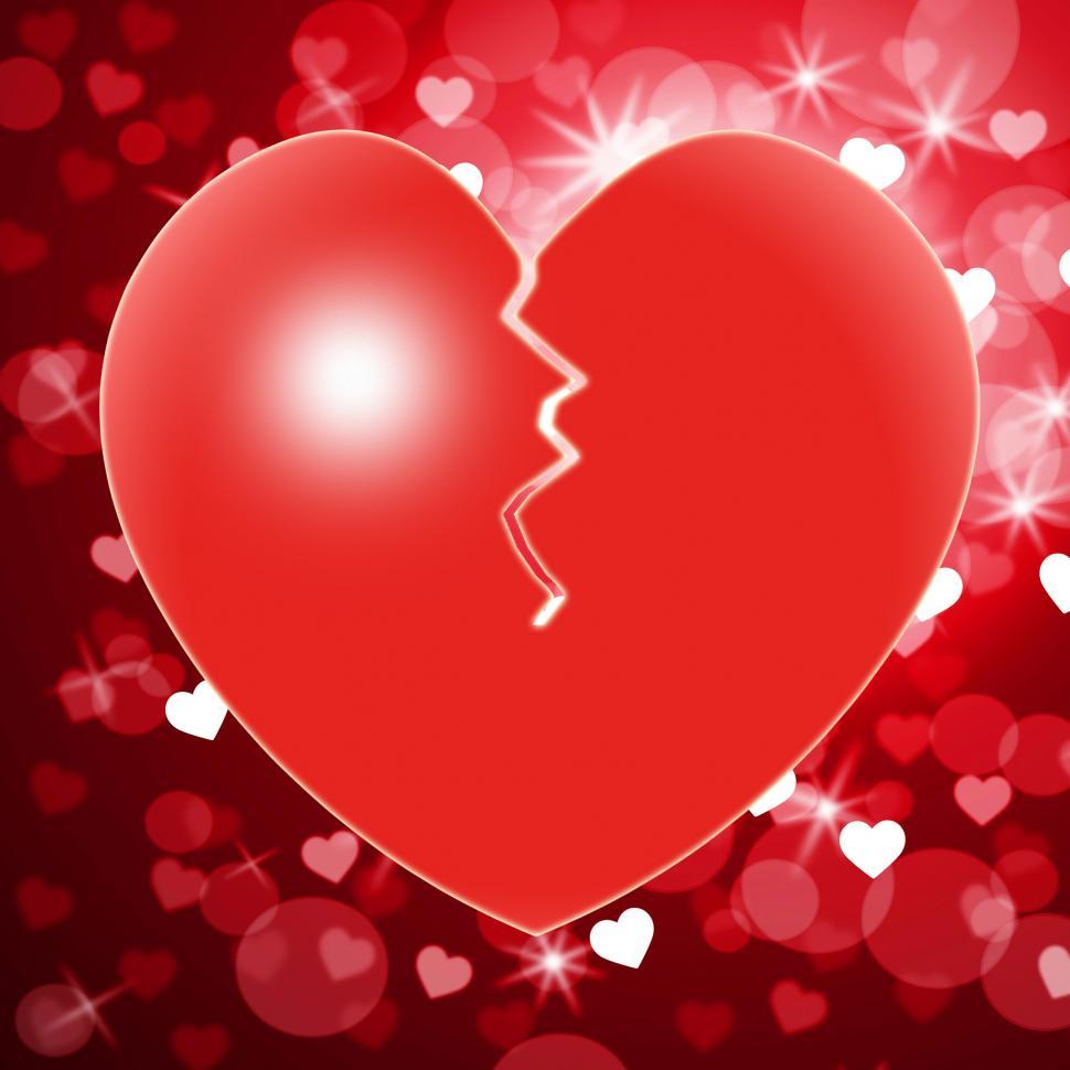 Free Image of Broken Heart Shows Valentines Day And Break 
