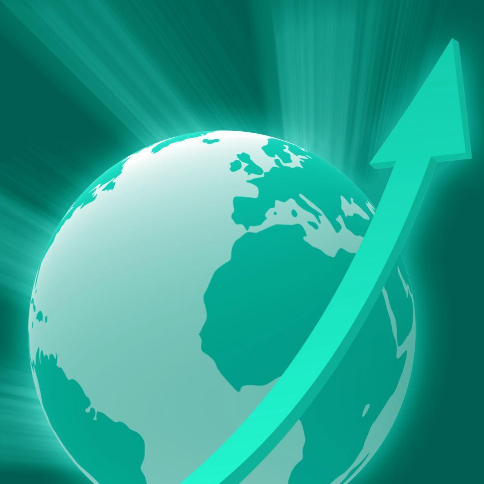 Free Image of Arrow Globe Represents Solar System And World 