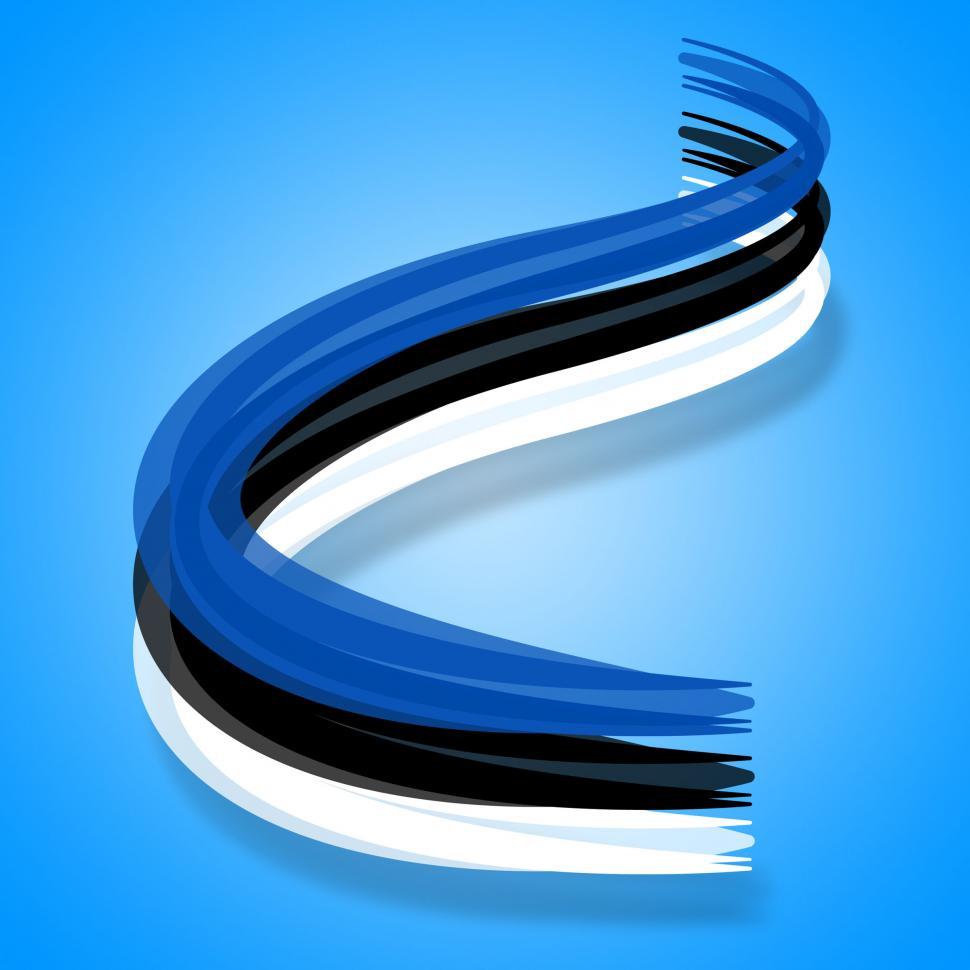 Free Image of Estonia Flag Shows Nationality Estonian And European 