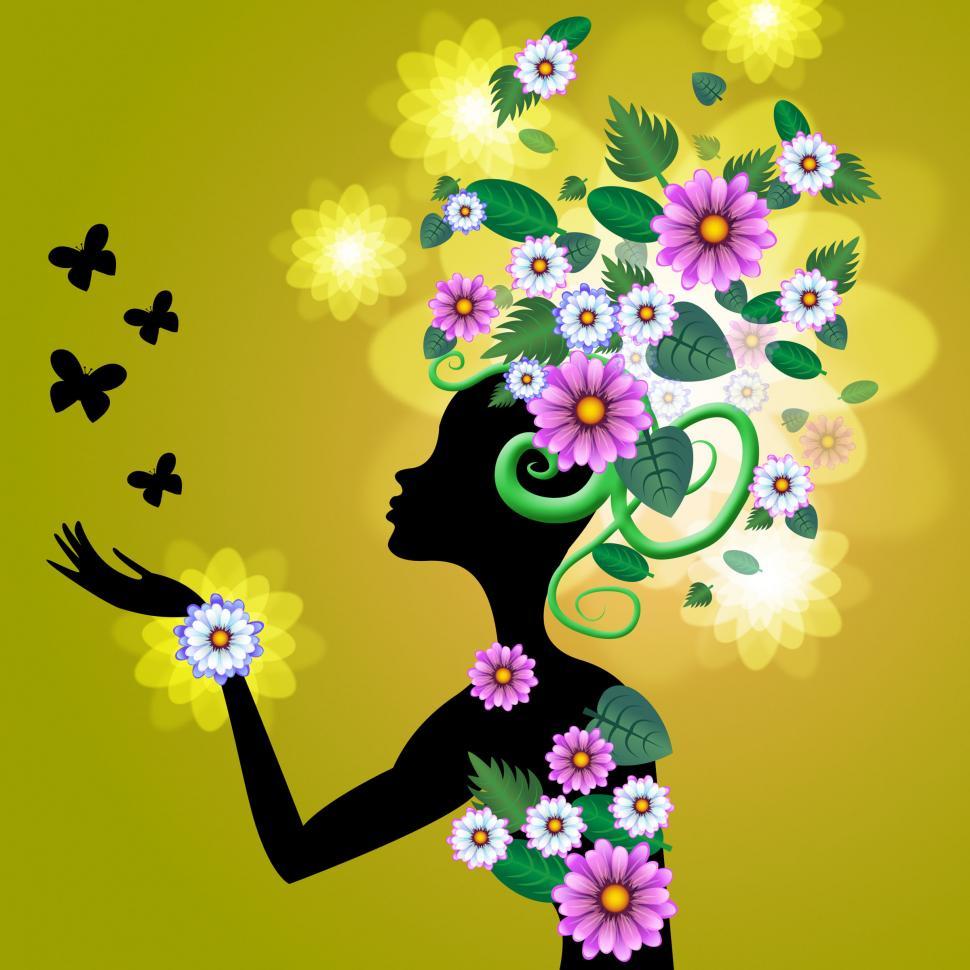 Free Image of Flowers Hair Means Bouquet Florals And Hairdo 
