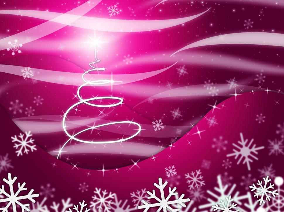 Free Image of Xmas Tree Means Snow Flake And Festive 