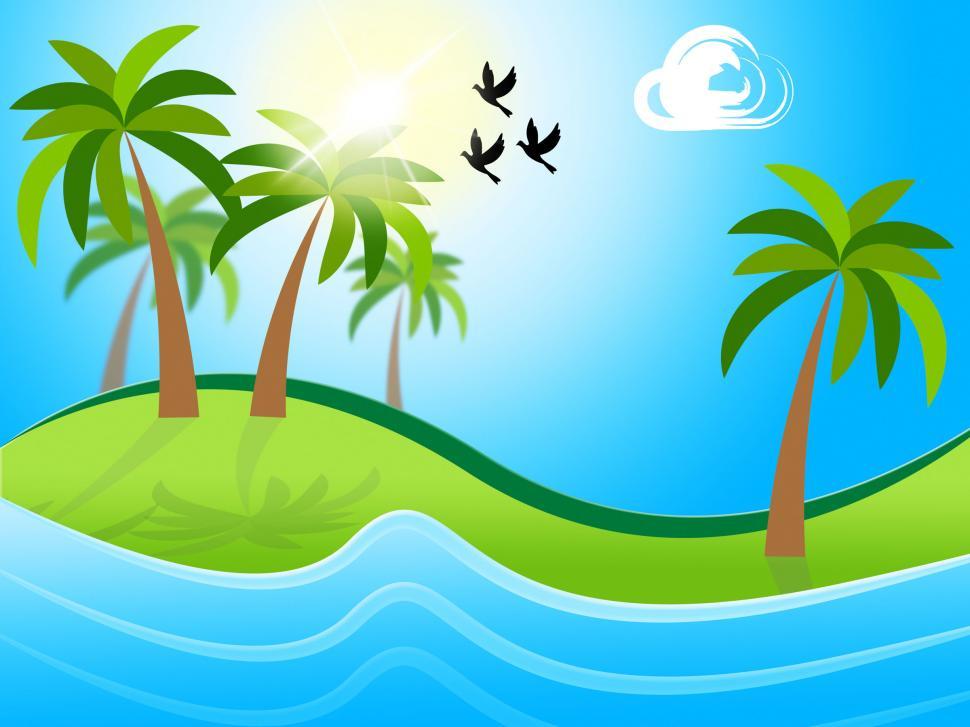 Free Image of Tropical Island Means Flock Of Birds And Atoll 