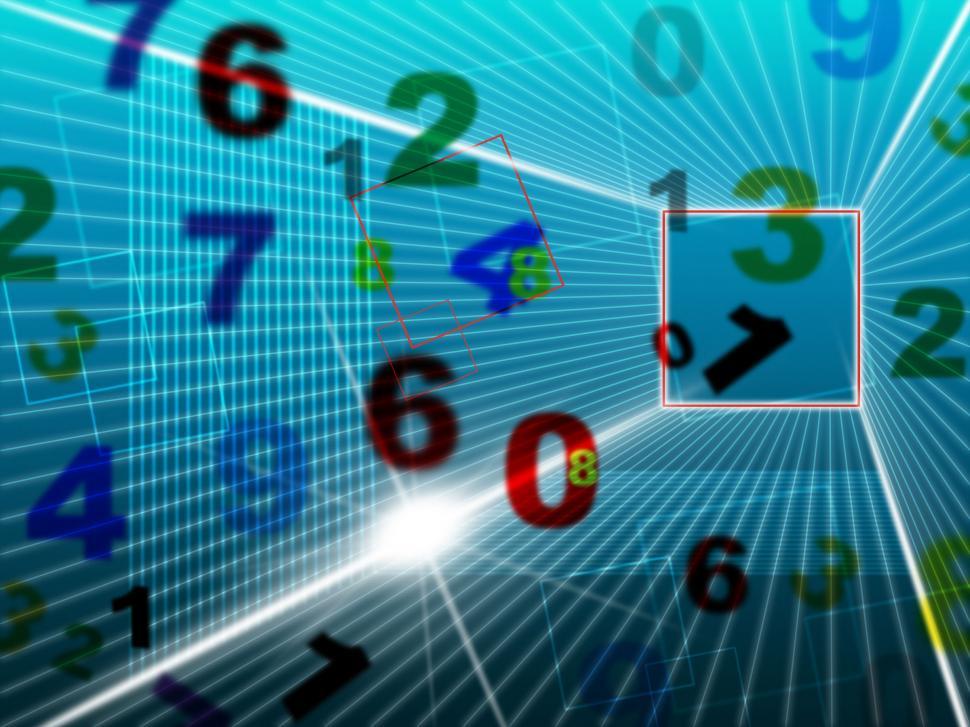 Free Image of Numbers Digital Represents Hi Tech And College 