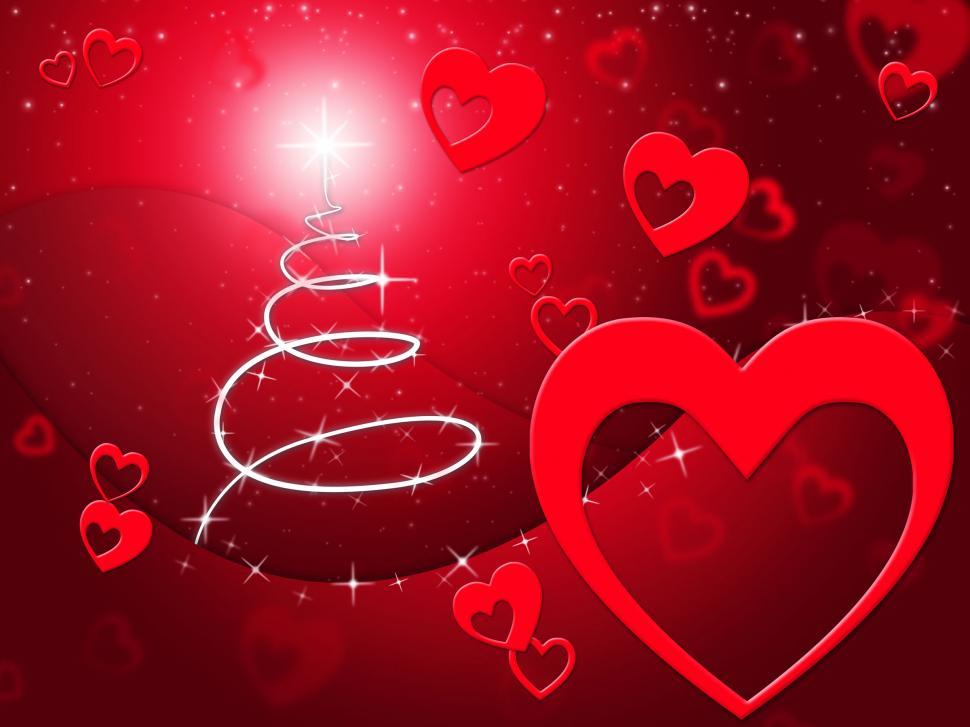 Free Image of Xmas Tree Shows Winter Snow And Flakes 