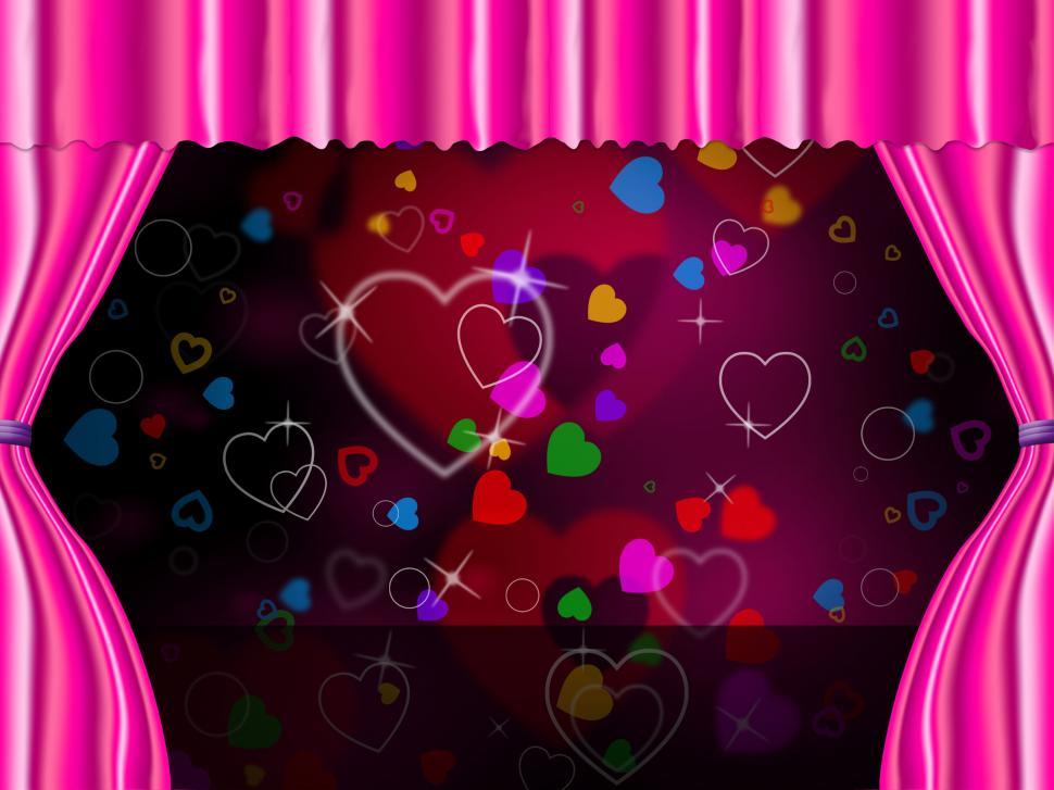 Free Image of Heart Copyspace Means Theater Stage And Broadway 