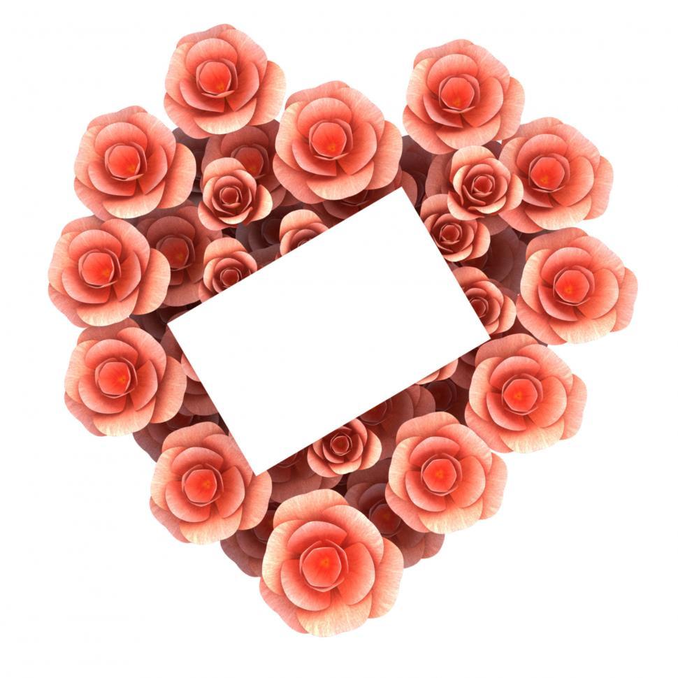 Free Image of Gift Card Shows Heart Shape And Flora 