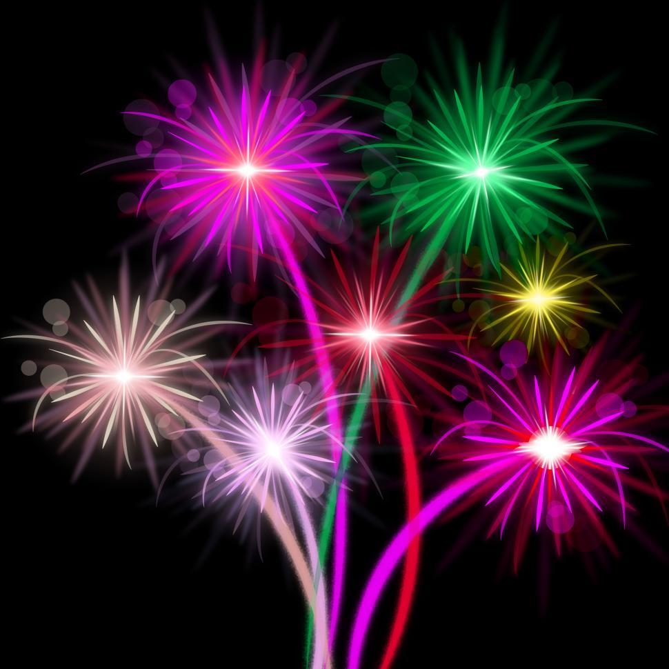 Free Image of Fireworks Color Represents Explosion Background And Celebrate 