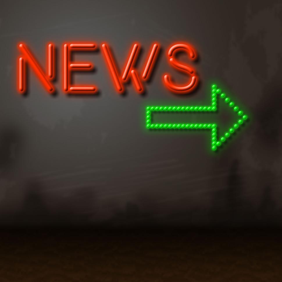 Free Image of Neon News Indicates Glow Bright And Information 