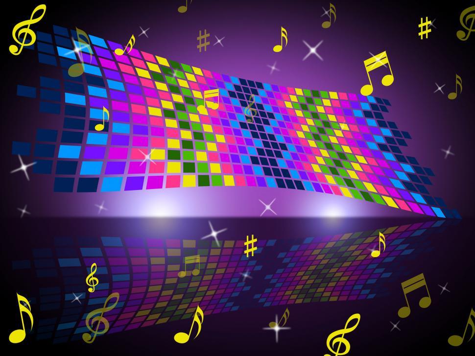 Free Image of Color Notes Shows Treble Clef And Artistic 
