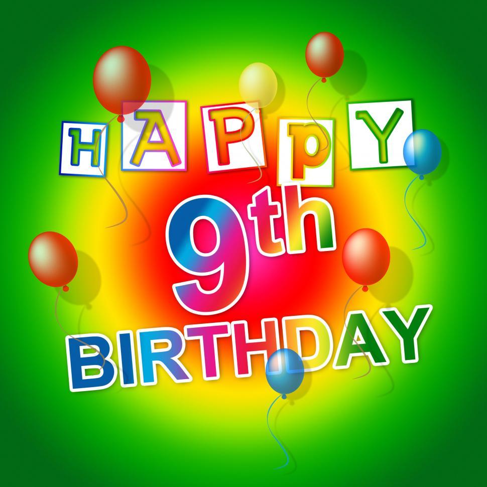 Free Image of Happy Birthday Represents Cheerful Ninth And Parties 