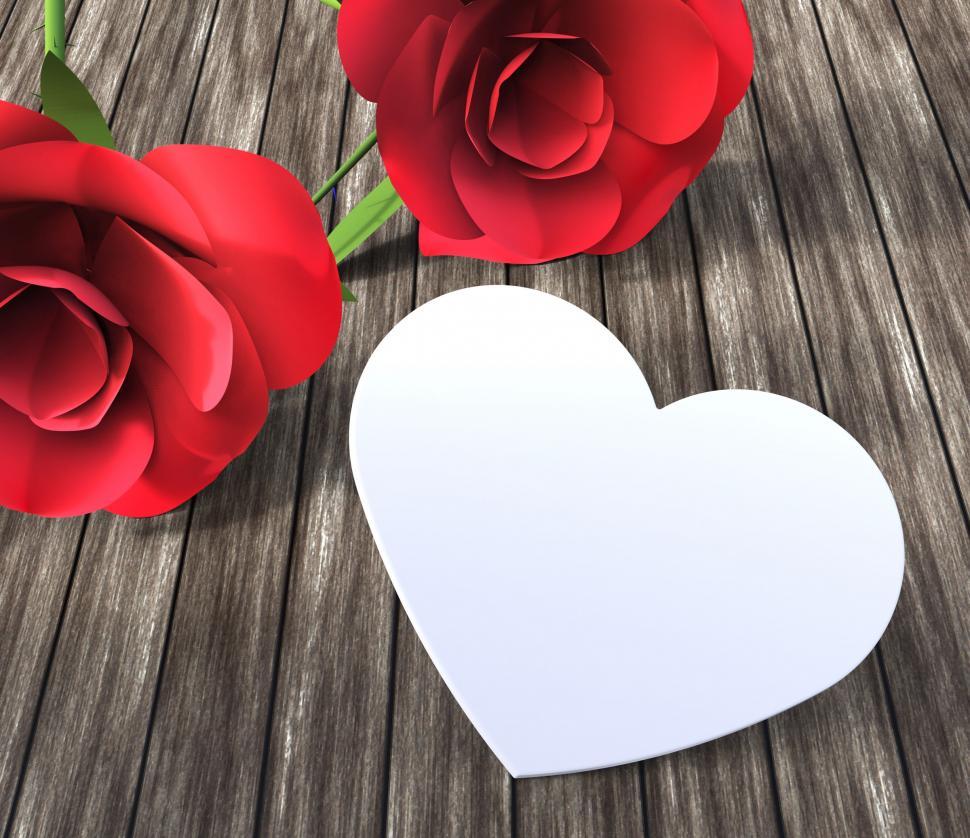 Free Image of Roses Heart Indicates Valentines Day And Bloom 