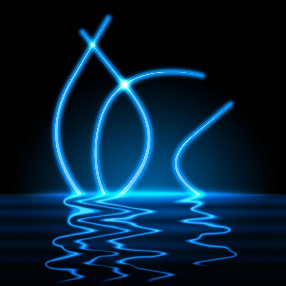 Free Image of Neon Glow Represents Light Burst And Blue 