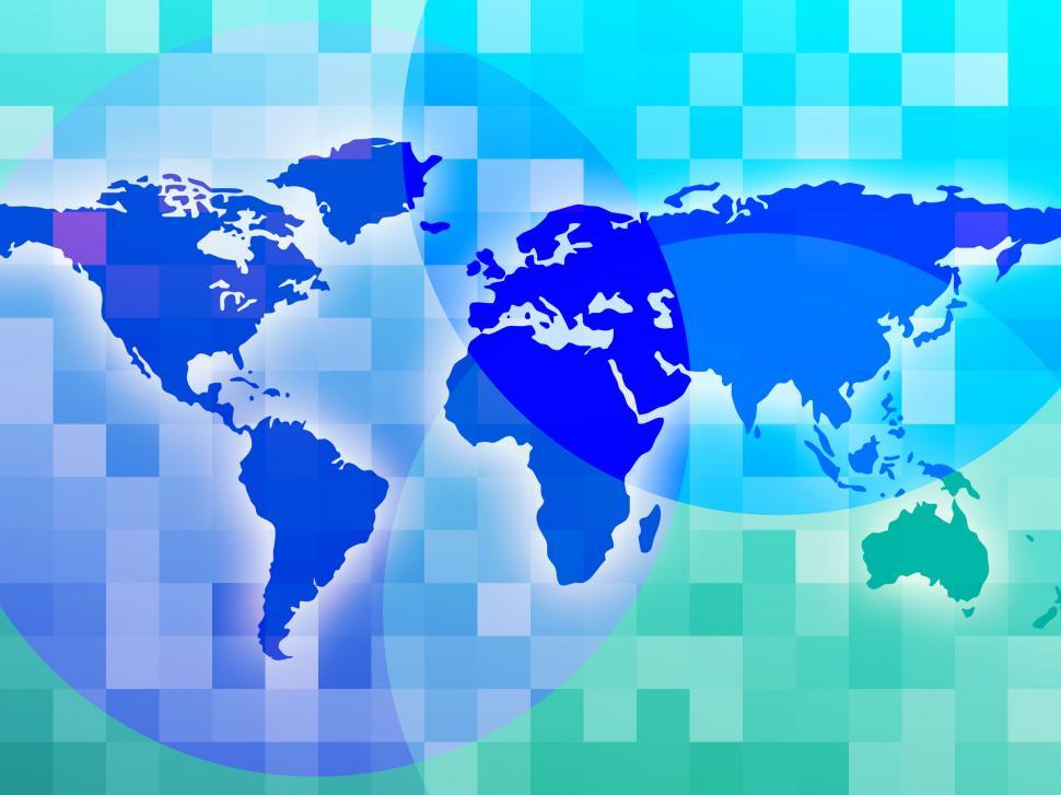 Free Image of World Map Indicates Design International And Worldwide 