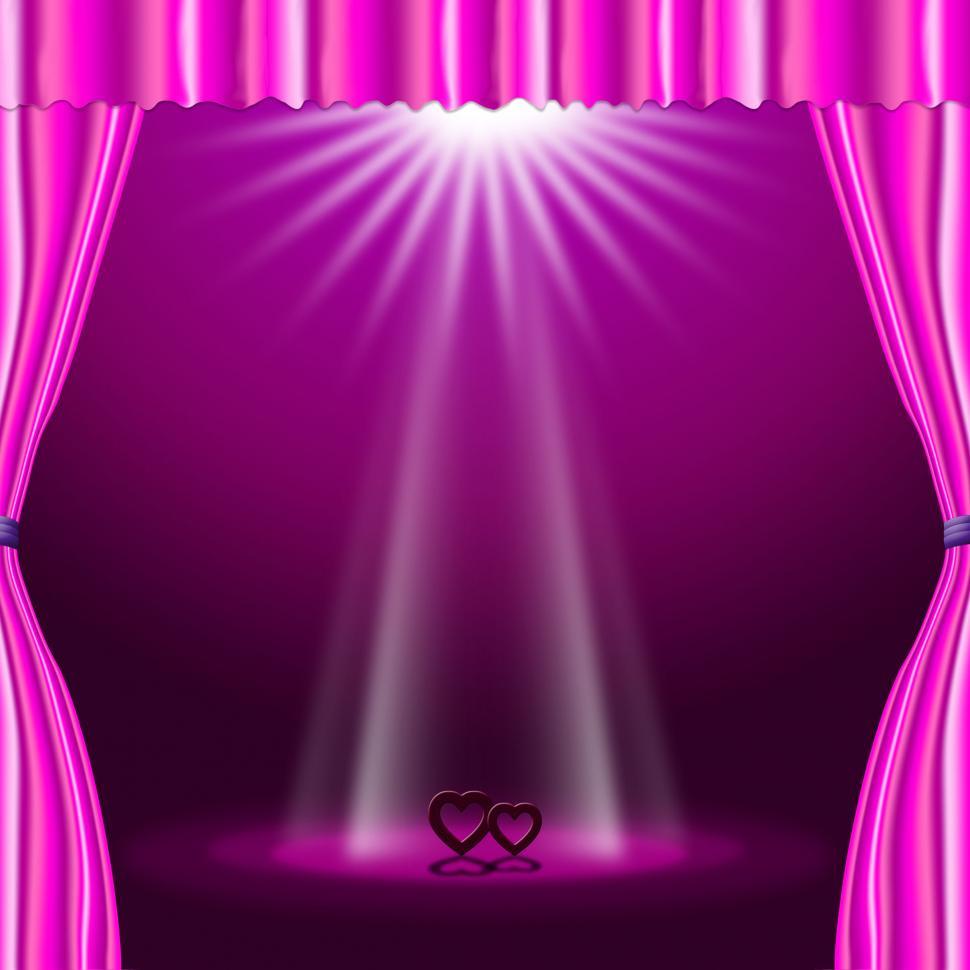 Free Image of Stage Spotlight Means Valentine Day And Affection 