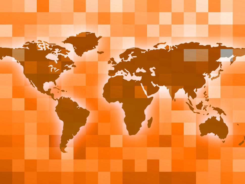 Free Image of World Map Indicates Countries Backdrop And Template 