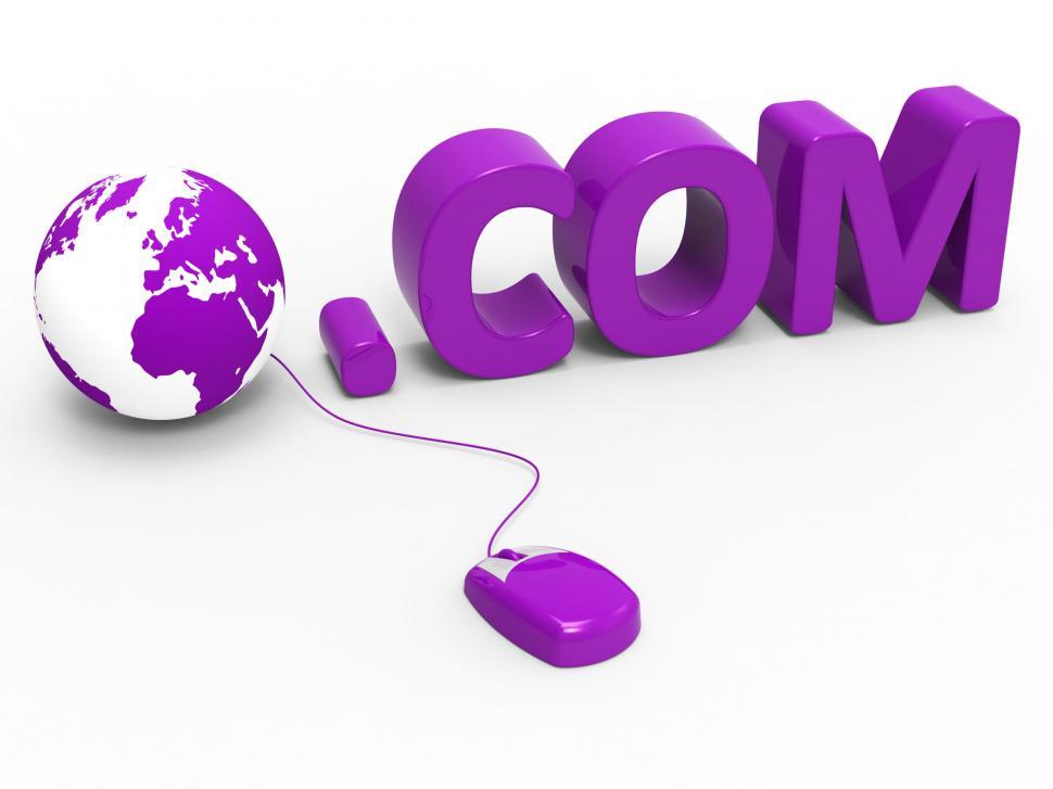 Free Image of Dot Com Shows World Wide Web And .Com 