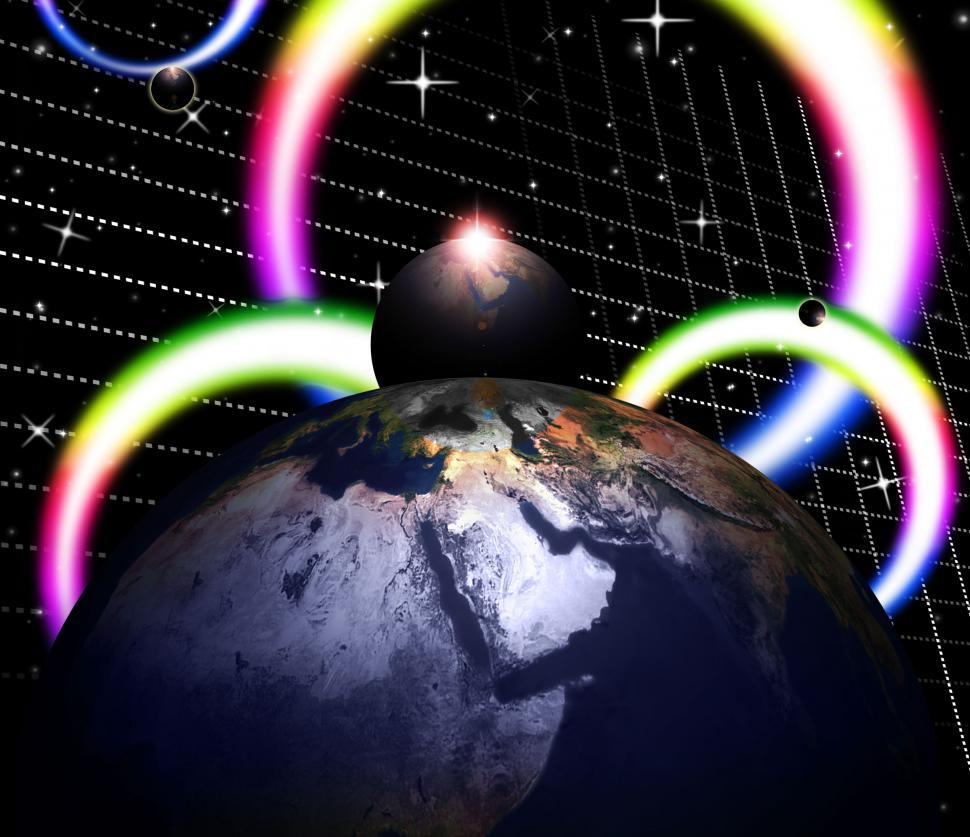 Free Image of Planets World Shows Solar System And Globalisation 