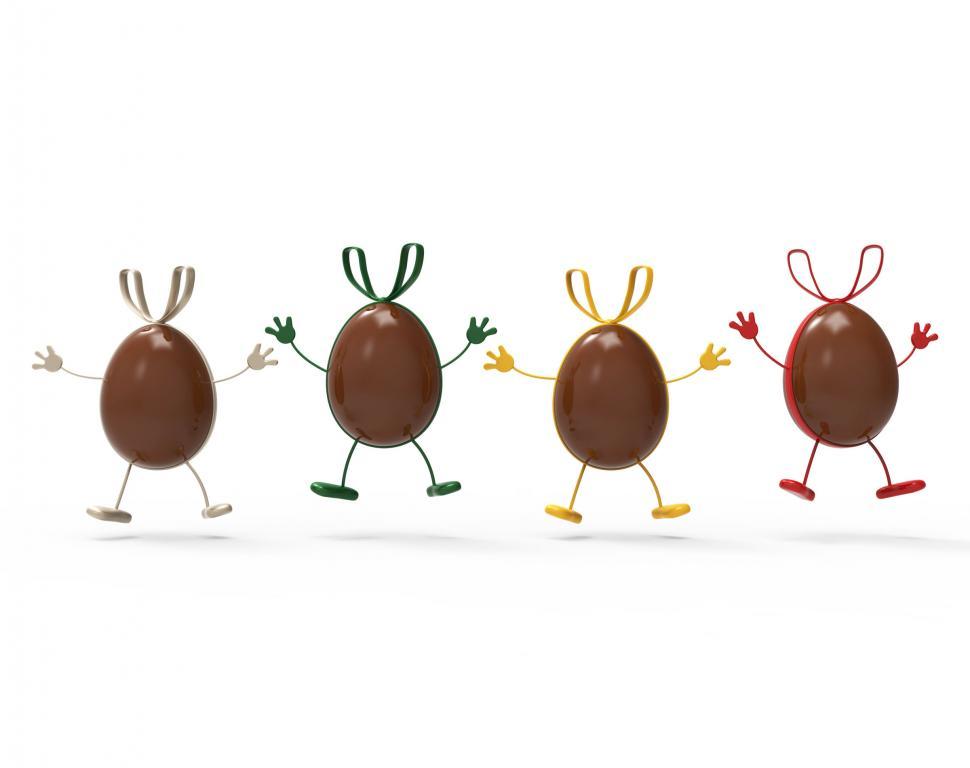 Free Image of Easter Eggs Represents Gift Ribbon And Bow 