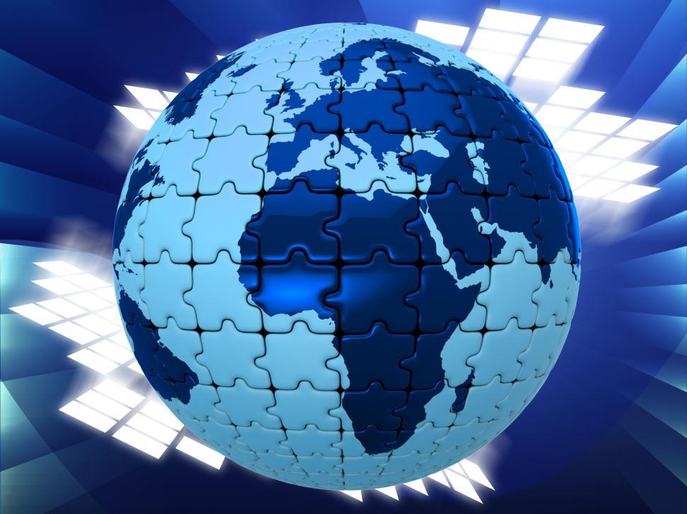 Free Image of World Globe Means Solar System And Globalise 