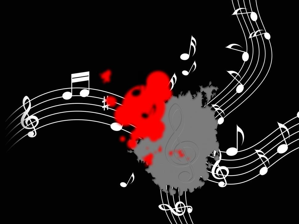 Free Image of Paint Notes Indicates Sound Track And Audio 
