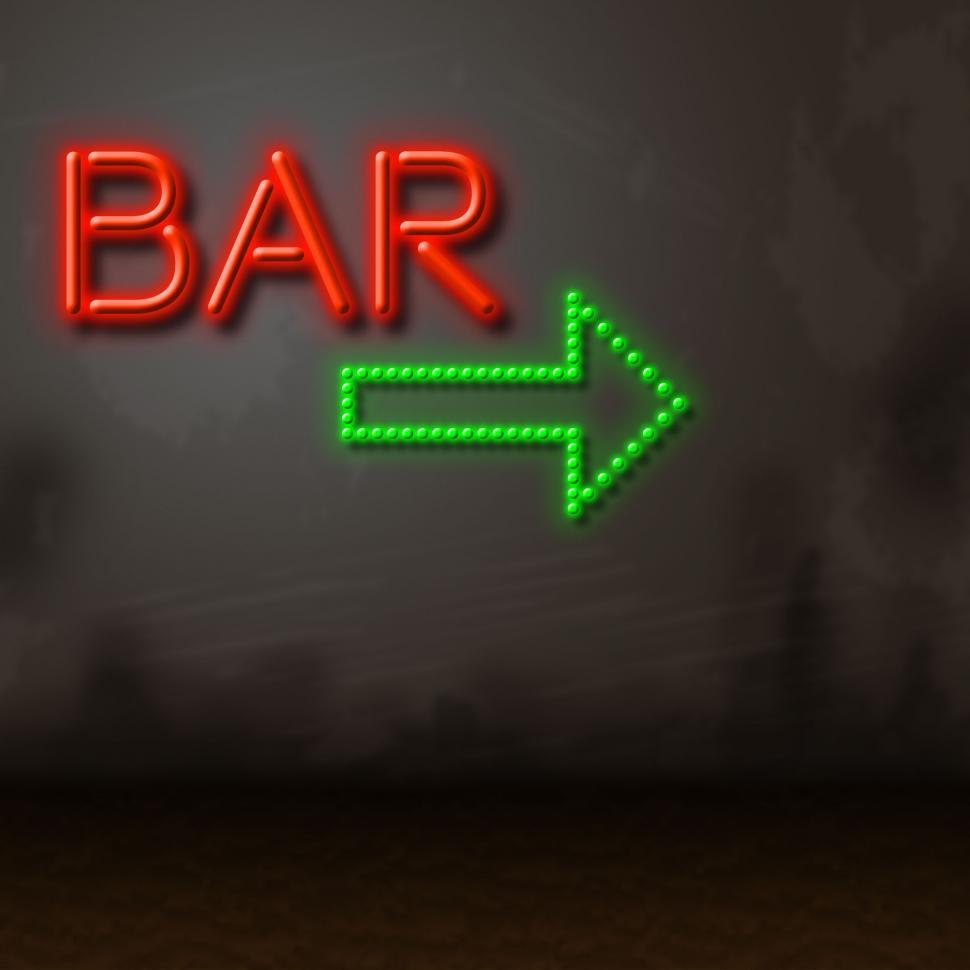 Free Image of Neon Bar Indicates Tavern Bright And Glow 