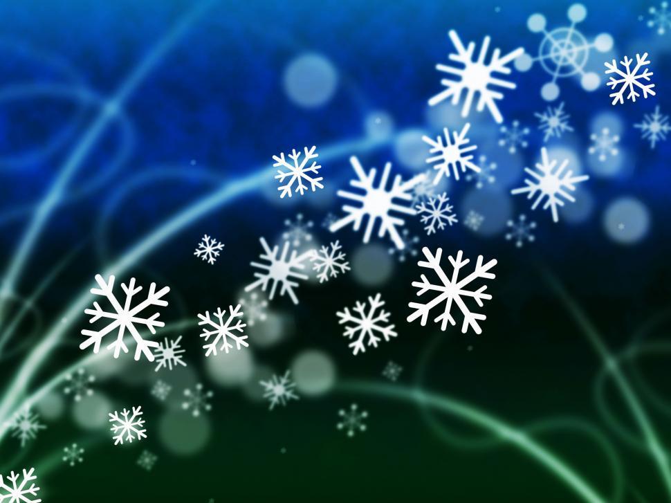 Free Image of Blue Bokeh Means Merry Christmas And Blur 