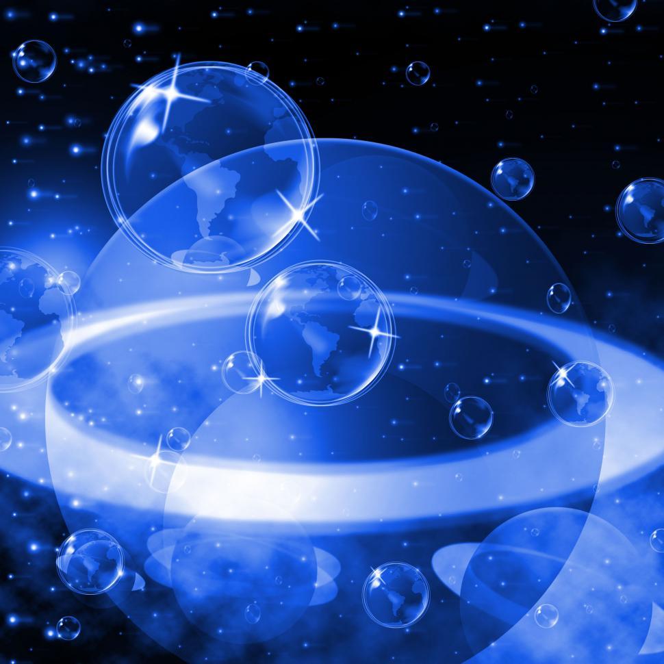 Free Image of Planets Blue Represents Outer Space And Astronomy 