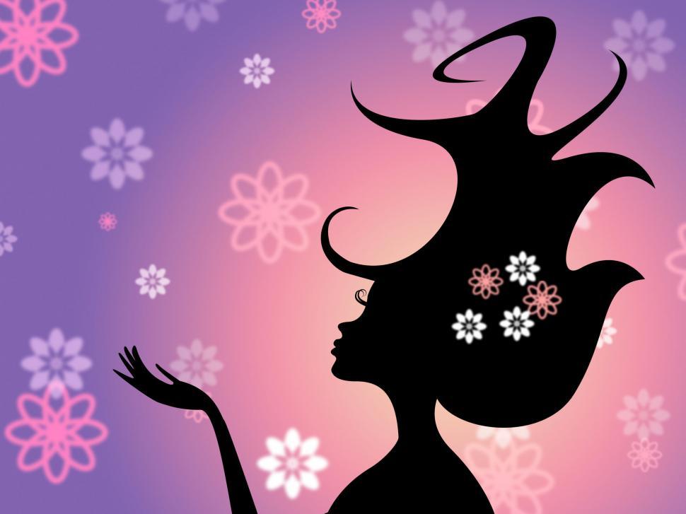 Free Image of Girl Hair Represents Young Woman And Petal 