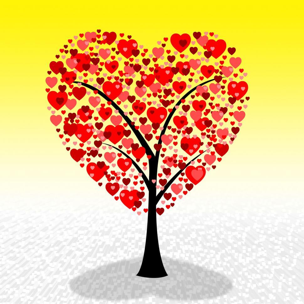 Free Image of Tree Hearts Represents Valentine Day And Environment 