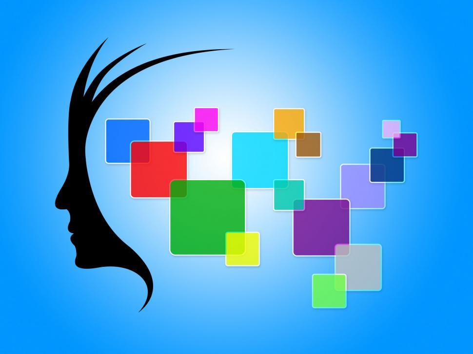 Free Image of Squares Woman Means Think About It And Reflection 