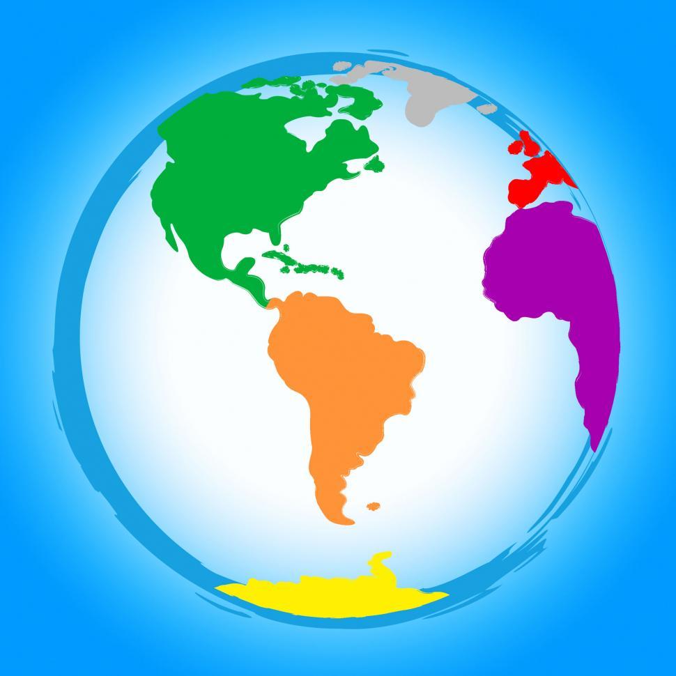 Free Image of World Globe Represents Colors Earth And Colour 